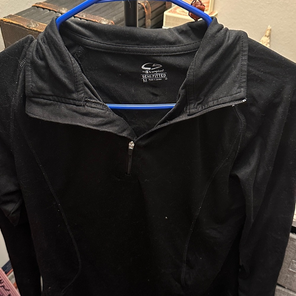 Champion Black Semi-Fitted Pullover
